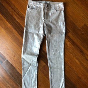 Gold Shimmer sz 12 Skinny Pants - Lands' End